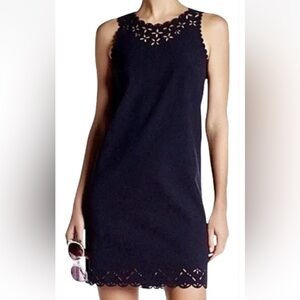 NWT J. Crew Factory Eyelet Navy Mini Dress Size 0P